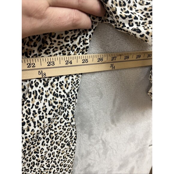 Talbots Dress Shirt Women’s 2X Top Animal Print Cheetah Leopard Button Up Cotton - Picture 6 of 7